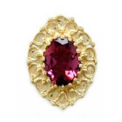 N277 14K PINK TOURMALINE SLIDE 